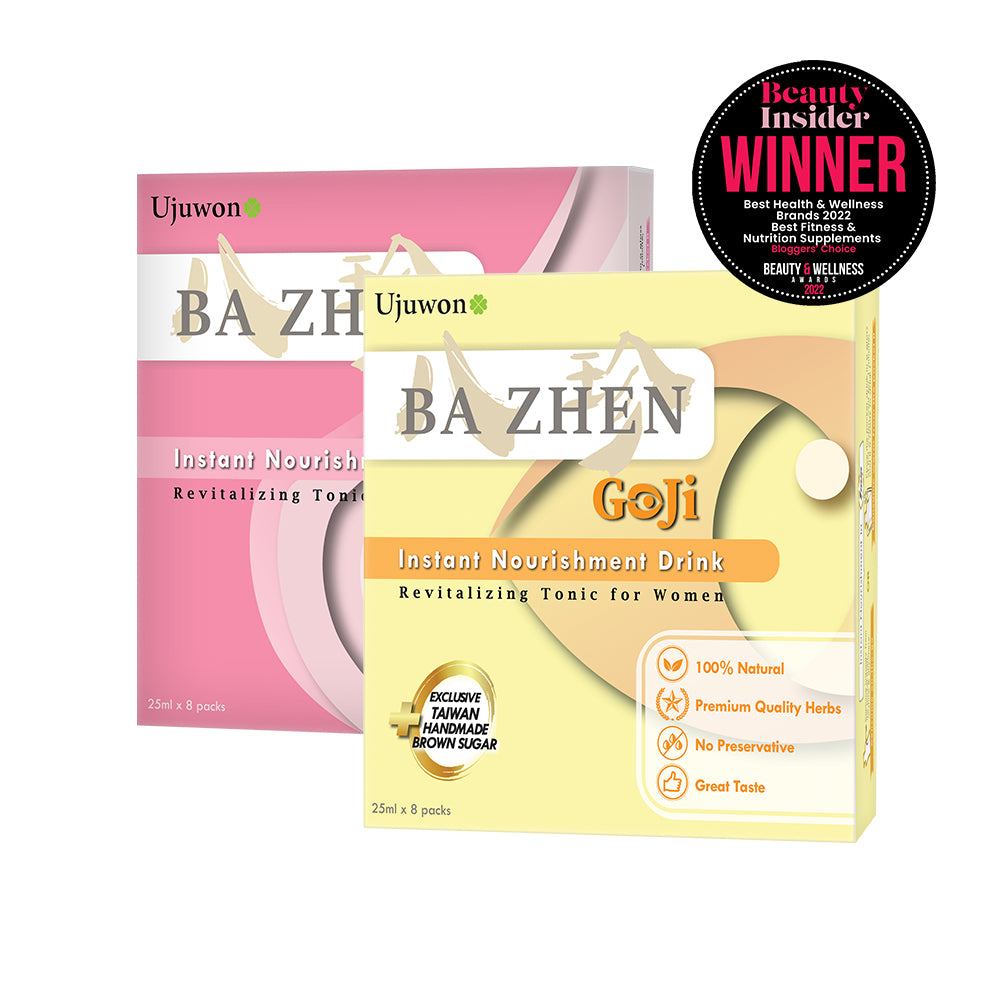 【Bundle of 2】Ujuwon Ba Zhen Goji Instant Nourishment Drink 8s + Ujuwon Ba Zhen B.ust Up Instant Nourishment Drink 8s