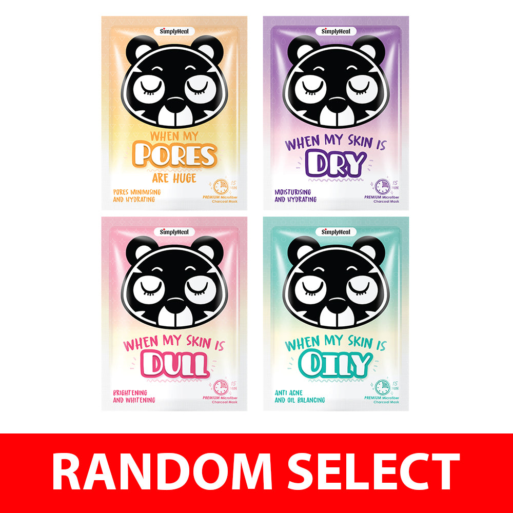 【Free Gift】SimplyHeal Premium Charcoal Mask x 5s (Random Select)