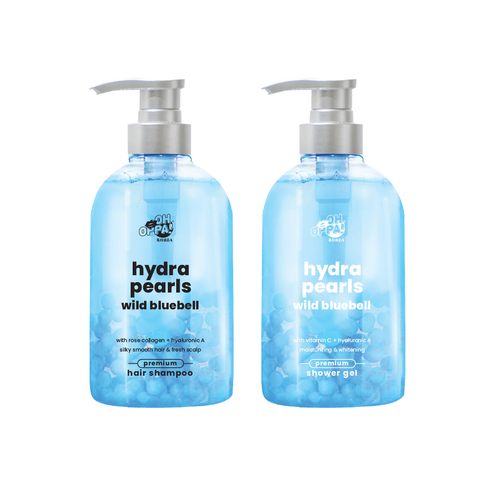 【GIFT】Oh Oppa Hydra Pearls Wild Bluebell Shower Gel 500ml + Hair Shampoo 500ml