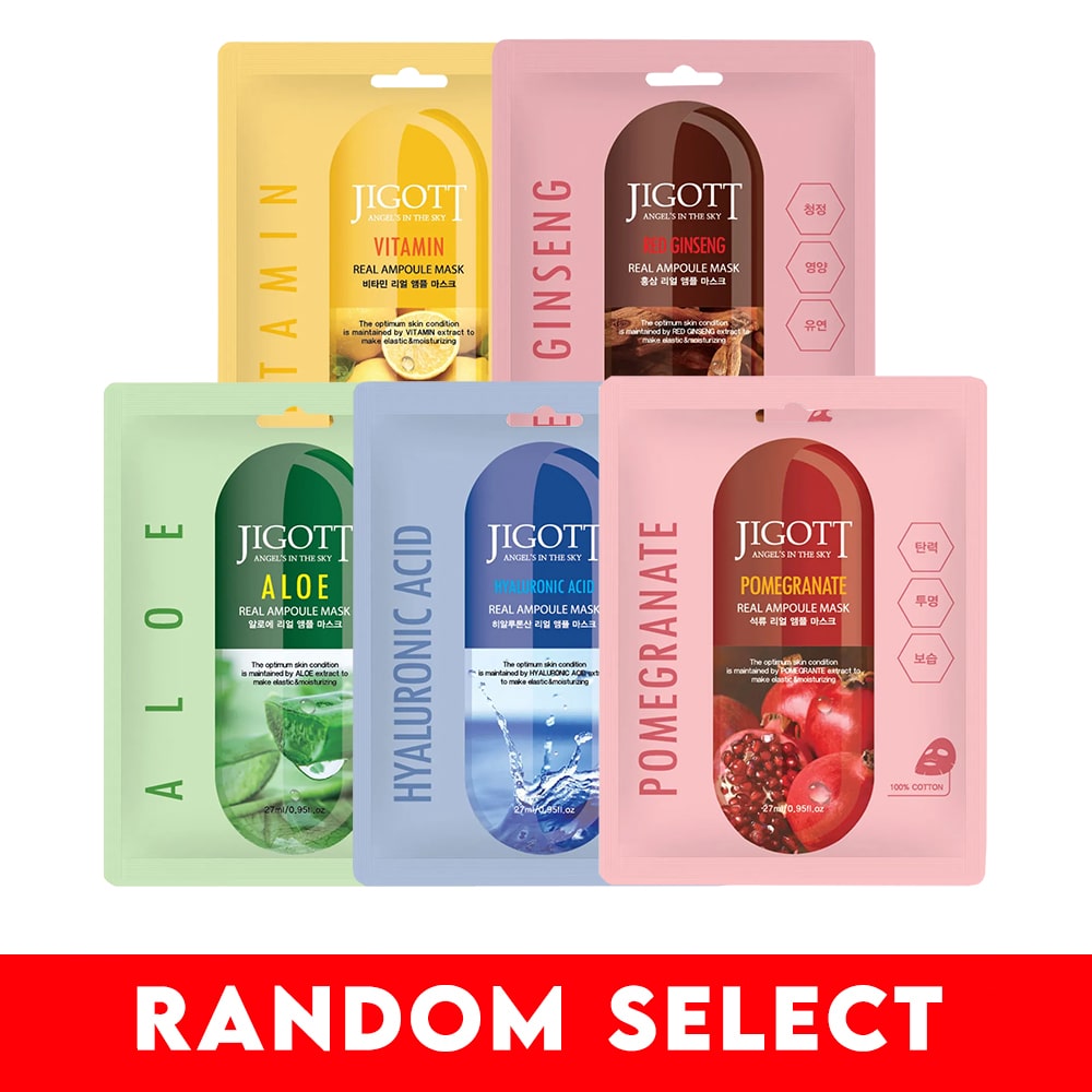 【GIFT】Jigott Real Ampoule Mask x 5pcs (Random Select)