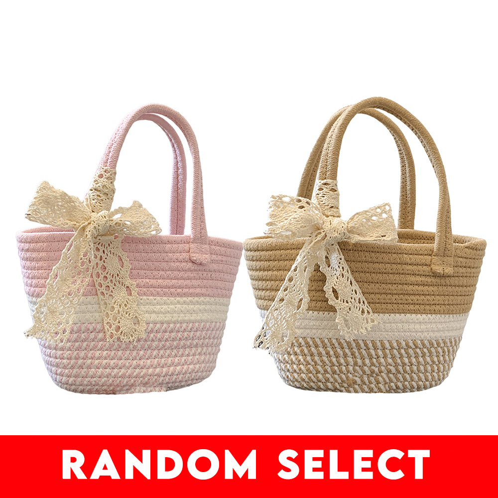 【Free Gift】Vintage Woven Tote Bag x 1 （Random Select）