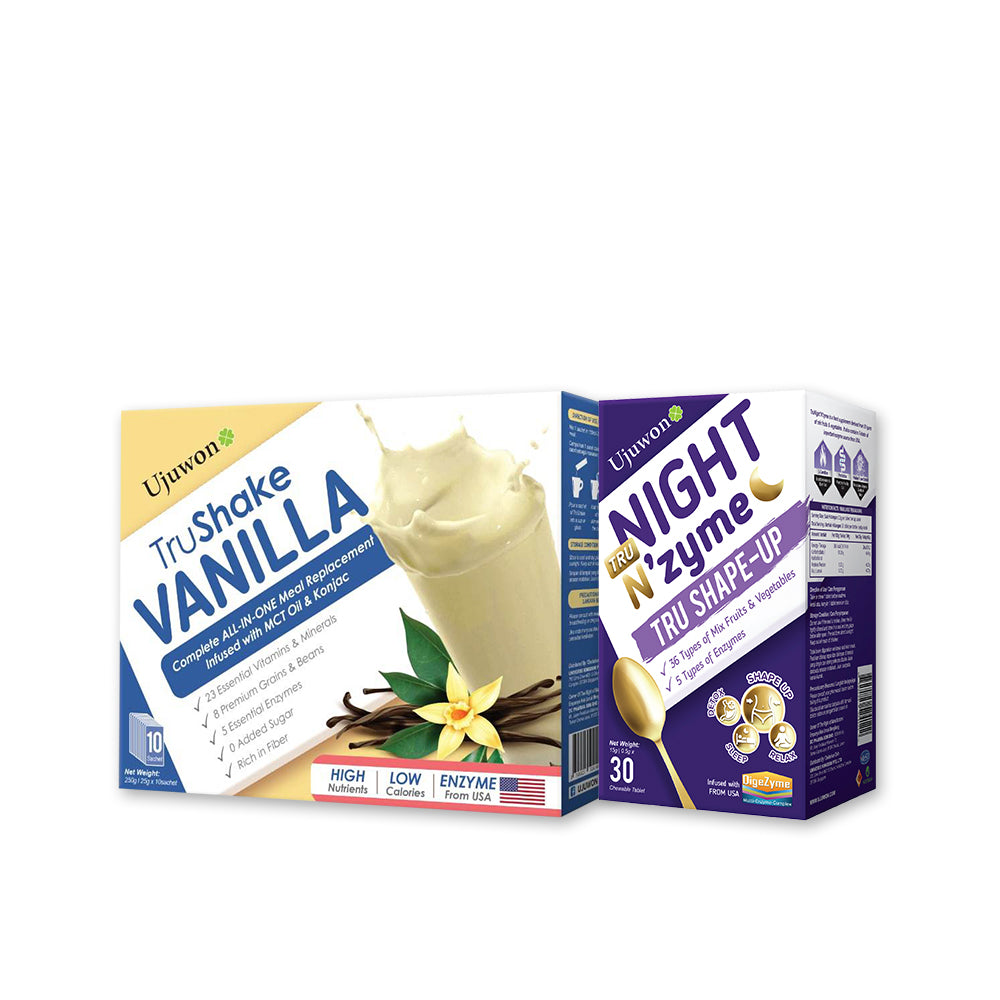 【Bundle of 2】Ujuwon AIO Meal Shake Vanilla 10s + Ujuwon TruNight N'zyme 30's